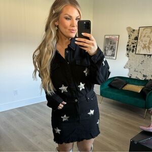 Buddy Love Black Outfit with Silver stars